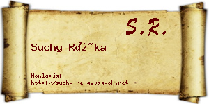 Suchy Réka névjegykártya